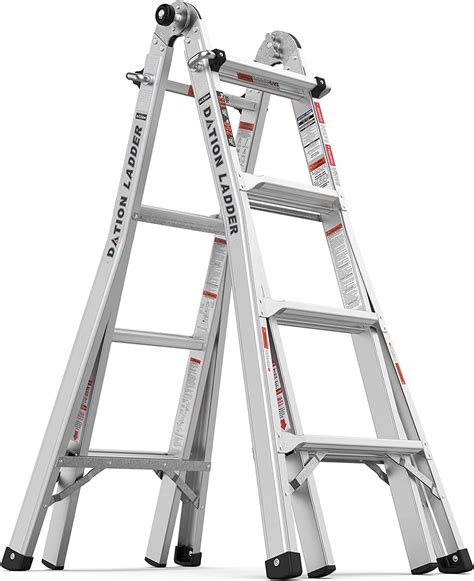 Multi Position Folding Ladders Stair Ft Extension Portable A Frame