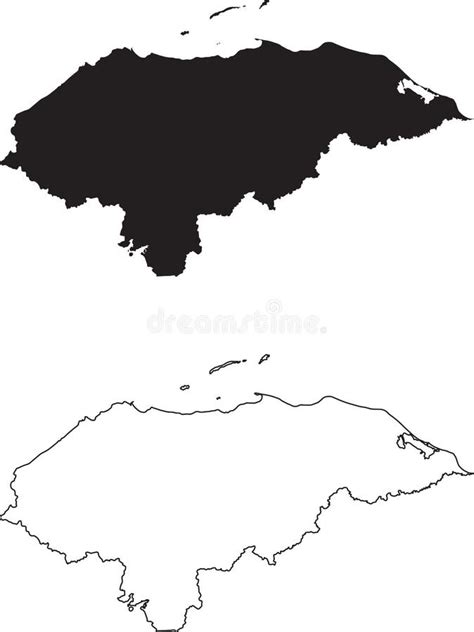 Honduras Map Outline Stock Illustrations 1 451 Honduras Map Outline