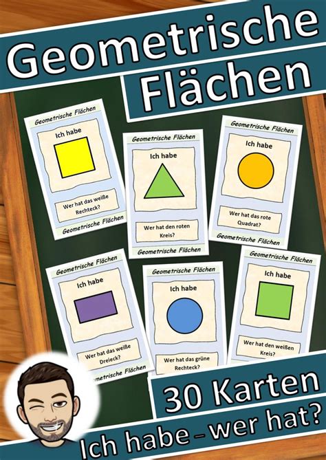 Spiel Geometrische Flächen Ich habe wer hat Unterrichtsmaterial