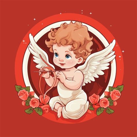 Premium Vector Cupid Flying Angel Baby Valentines Day