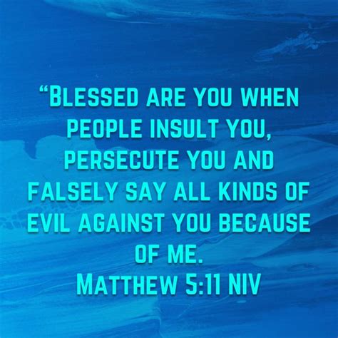 Matthew Blessed Are You When People Insult You Persecute You And