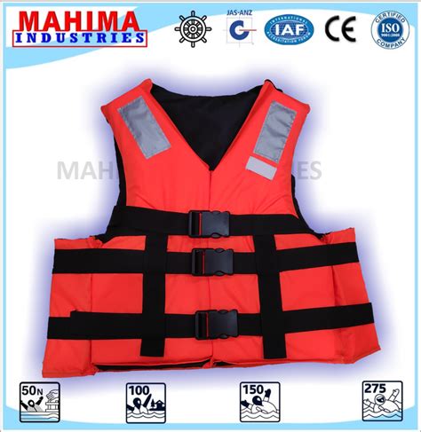 Polyethylene Foam Orange CE Approved Solas Life Jacket For Sea