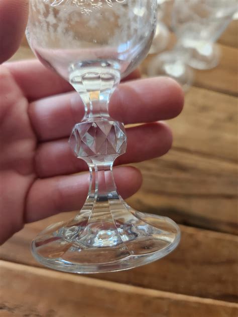 Vintage Set Of 4 Bohemia Cascade Lead Crystal Etched Cordial Liquor Glasses Etsy