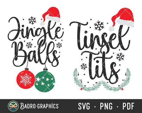 Jingle Balls Svg Png Tinsel Tits Svg Funny Christmas Couples Etsy Norway