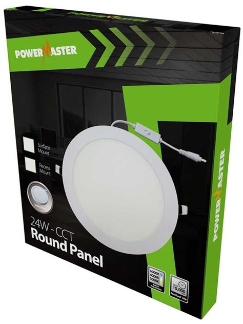 Powermaster W Led Slim Round Panel Mm Cut Out Cct Switchable