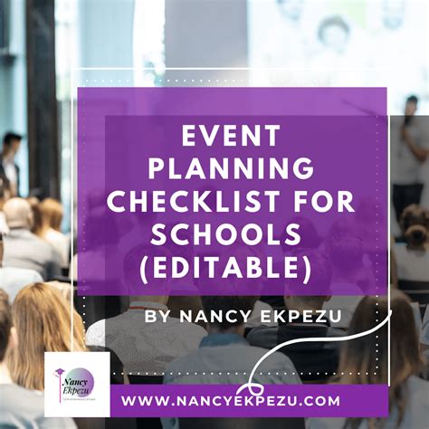 Event Planning Checklist for Schools