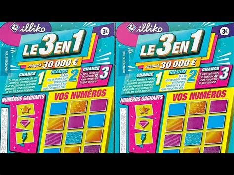 NOUVEAU JEU À GRATTER FDJ LE 3 EN 1 On s en gratte 20 tickets