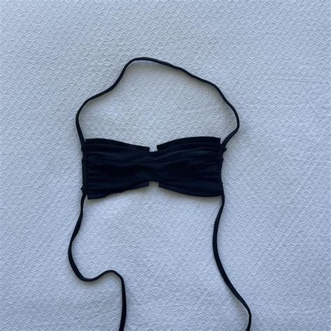 FAE Swim Black Saskia Strapless Bikini Top Size Depop