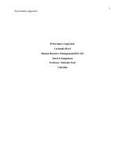 LBWeek4 1 Performance Appraisal Performance Appraisal Lashanda Byrd