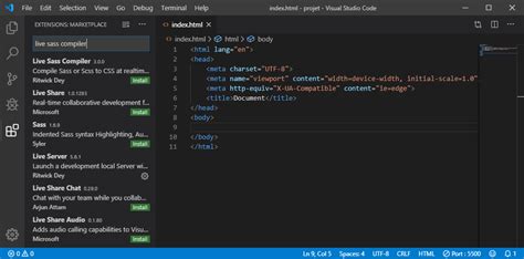 Sass Avec Visual Studio Code