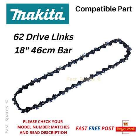 Makita UC4003A UC4503A Chainsaw Chain 46cm 18" Bar 62 Drive Links FAST ...