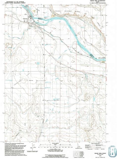 Yellowmaps Grand View Id Topo Map 124000 Scale 75 X 7