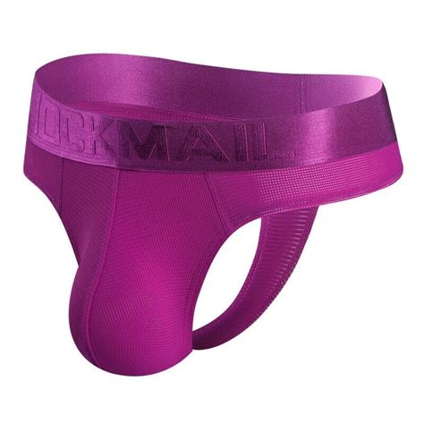 Jockmail Men S Ice Silk Jock Strap Sexy Gay Mesh Pouch Thong Underwear Jockstrap Ebay