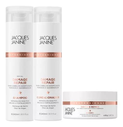 Kit Shampoo Cond E M Scara Jacques Janine Damage Repair Frete Gr Tis