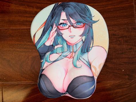 Hikarisampel Salegenshin Impact Oppai 3D Booba Mousepad Boobie Mousepad Hentai 18 NSFW Xianyun