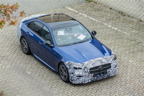 It S A Smaller S Class 2022 Mercedes Benz C Class Spied With Minimal Camo Autoevolution