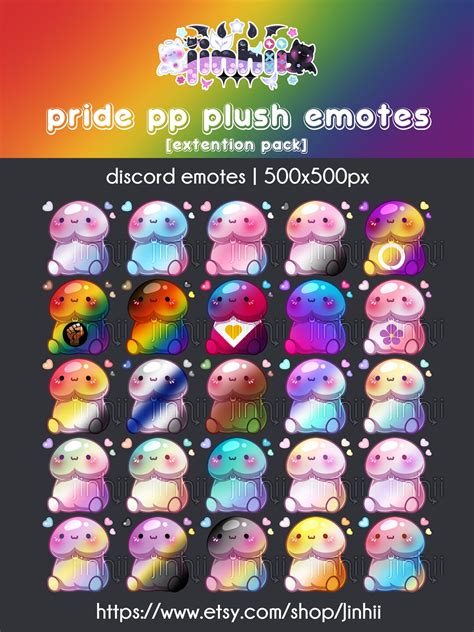 Pride Pp Plush Emote Set Extension Pack Etsy