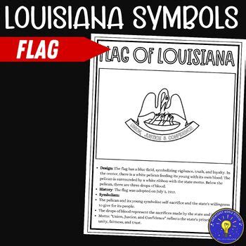 Louisiana Symbols Coloring Pages | Flag - Map - Landmark and 3 State ...