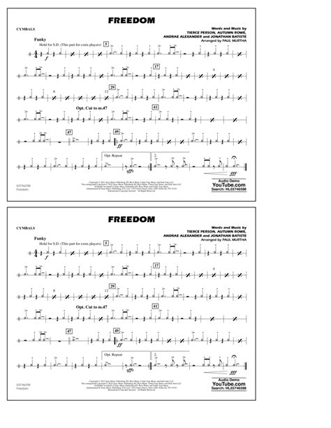 Freedom Arr Paul Murtha Cymbals By Jon Batiste Marching Band