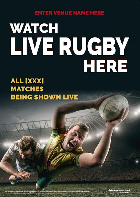 Rugby Poster Promote Your Pub