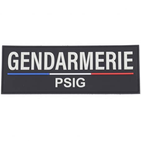 Bande DORSALE Gendarmerie PSIG 28 10 En PVC Relief