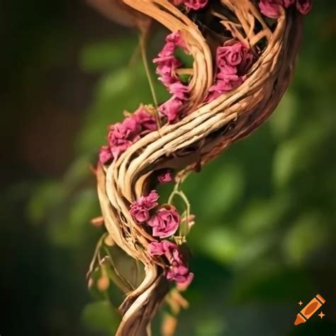 Floral Vine Entwined With Flowers On Craiyon