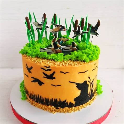 Торт Охотнику с Утками | Торт, Торт на новоселье, Охотничья вечеринка