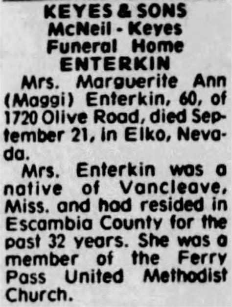 Marguerite Ann Maggi Roberts Enterkin 1923 1983 Find A Grave Memorial