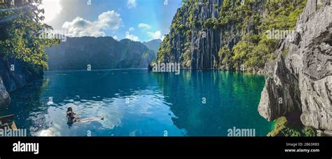 Barracuda Lake In Coron Palawan Philippines Stock Photo Alamy