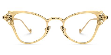 Chuchin Cat Eye Gold Eyeglasses Vooglam