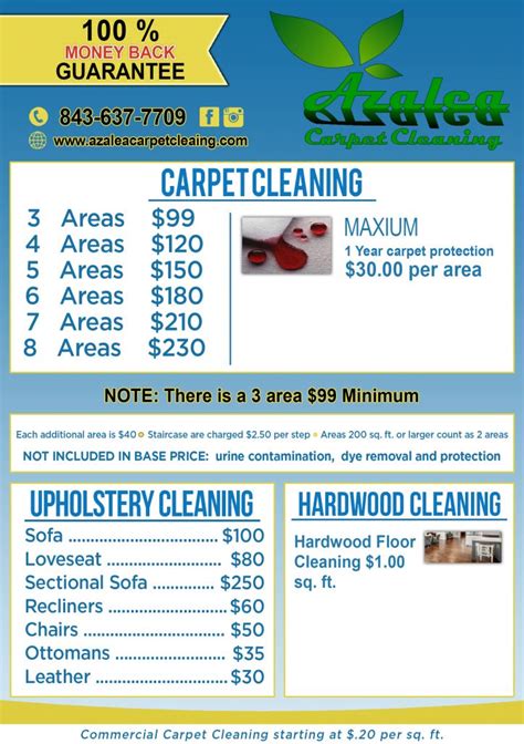 Prices | AzaleaCarpetCleaning