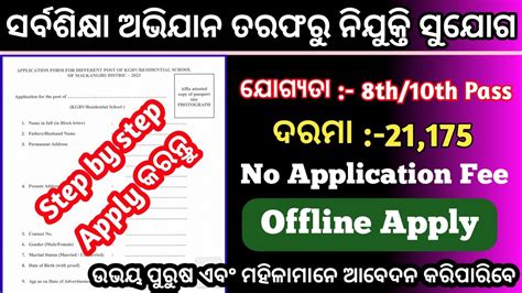 Odisha Sarba Siksha Abhiyan Recruitment 2023 Odisha Government Jobs