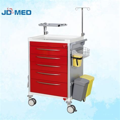 Hospital Furniture Patient Care Medicine Storage Emergency Cart China