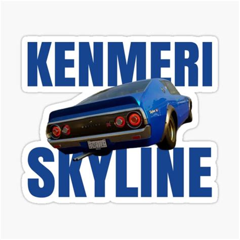 Kenmeri Skyline Gtr Sticker For Sale By Motoshift Redbubble