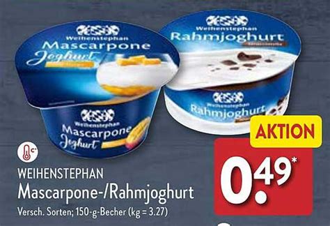 Weihenstephan Mascarpone Rahmjoghurt Angebot Bei Aldi Nord Prospekte De