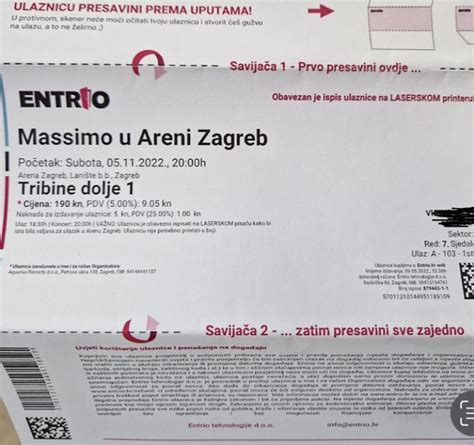 Karte Za Koncert Massima U Areni Zagreb