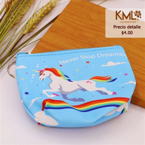 Monedero Unicornio Celeste Kml Accesorios