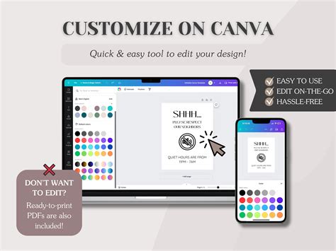 Quiet Hours Sign for Airbnb; Respect Our Neighbors; No Loud Parties