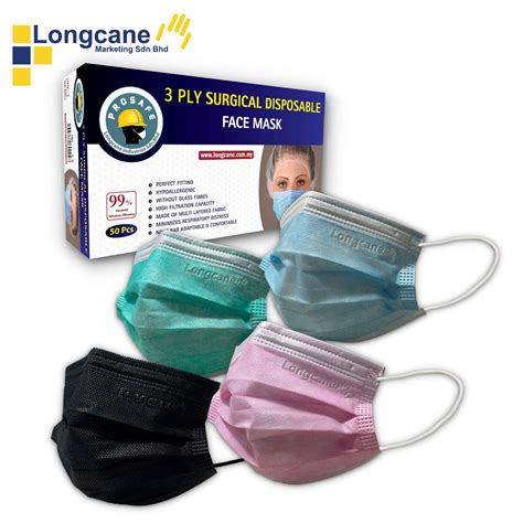 3 Ply Blue Non Woven Disposable Face Mask Longcane Marketing Sdn Bhd