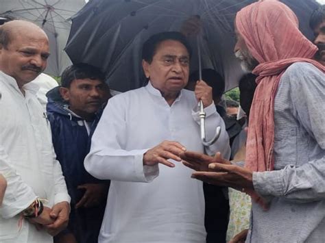 Kamal Nath Dhar Dam Visit Victim Villager Jaisingh On Losses After