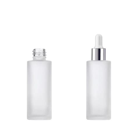 Ml Frosted Glass Dropper Bottle Aluminium Silver Pipette Some Bottle