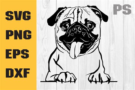 Pug Dog Svg, Pug Clipart, Dog Graphic by ILukkystore · Creative Fabrica