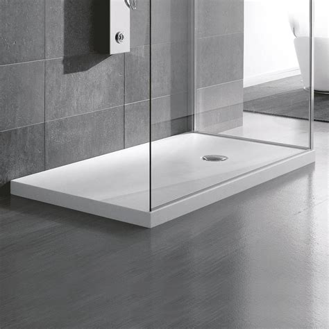 Rectangular Shower Base Corian Hafro Srl Above Floor Raised