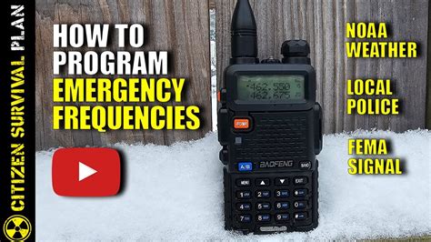 How To Program Emergency Frequencies Into Your Ham Radio NOAA FEMA