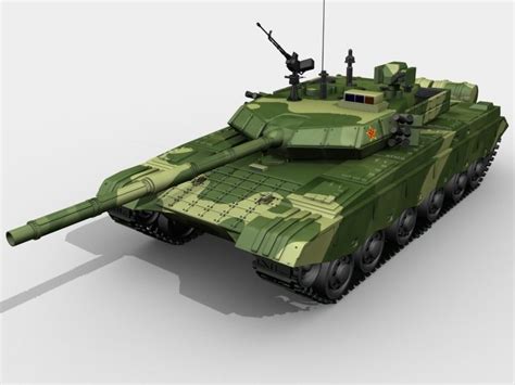 Chinese Ztz Mbt D Model Max Obj Ds Fbx