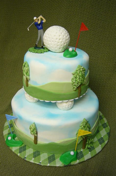 Golf Themed 50th Birthday Cake Laurie Clarke Flickr