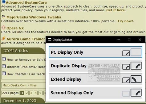 displayswitcher majorgeeks