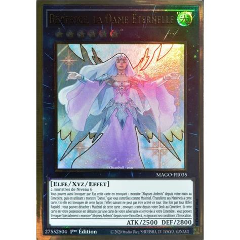 Carte YU GI OH MAGO FR035 Béatrice La Dame Eternelle Gold Rare NEUF FR