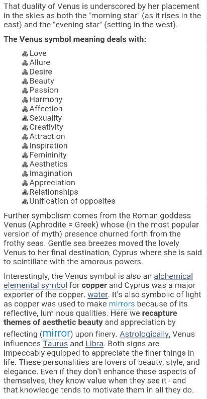 The Meaning of the Venus Symbol