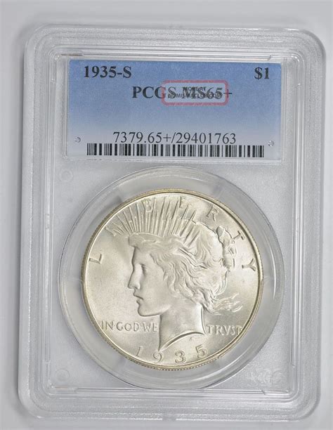 1935 S 1 Peace Dollar Pcgs Ms65 Plus Pq 1135 3